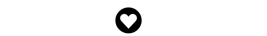 White heart symbol on a black background.