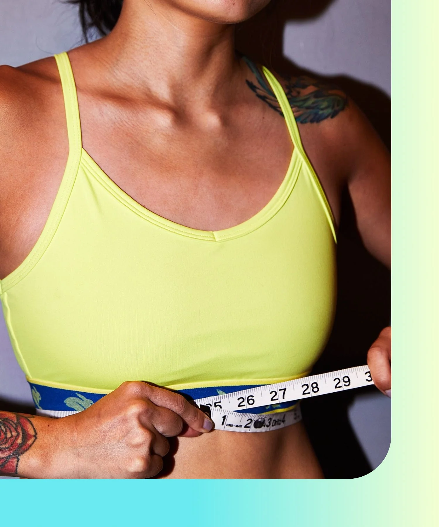 measuring waist using a tape measure